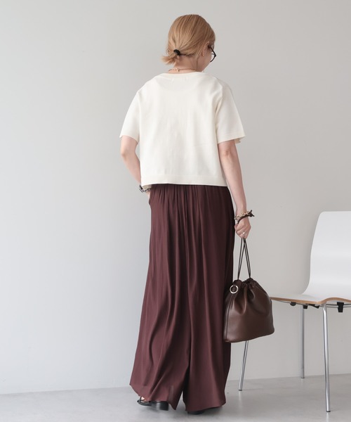 AMERICAN HOLIC(アメリカンホリック)の「【選べる丈】接触冷感シフォンスカーチョ【WEB限定カラー有】(その他パンツ・レディース・ライトベージュ/キャメル/ブラック/テラコッタ/ボルドー/グレイッシュベージュ・L/M)」の19枚目の写真