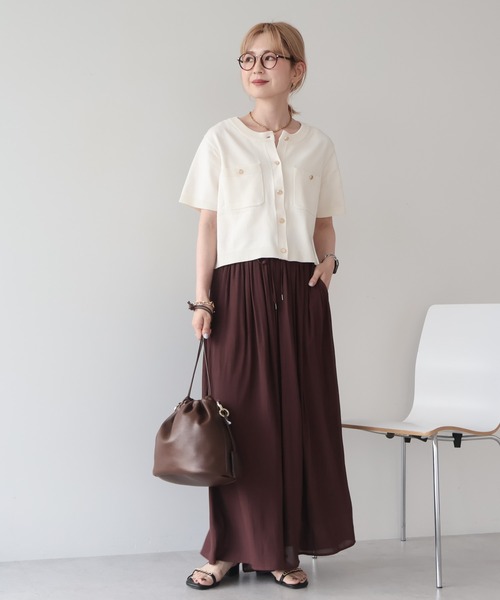 AMERICAN HOLIC(アメリカンホリック)の「【選べる丈】接触冷感シフォンスカーチョ【WEB限定カラー有】(その他パンツ・レディース・ライトベージュ/キャメル/ブラック/テラコッタ/ボルドー/グレイッシュベージュ・L/M)」の20枚目の写真