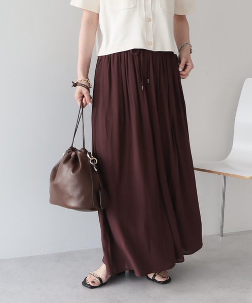 AMERICAN HOLIC(アメリカンホリック)の「【選べる丈】接触冷感シフォンスカーチョ【WEB限定カラー有】(その他パンツ・レディース・ライトベージュ/キャメル/ブラック/テラコッタ/ボルドー/グレイッシュベージュ・L/M)」の21枚目の写真