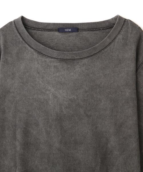 YLEVE(イレーヴ)の「YLEVE / OPEN END COTTON PIGMENT DYE LONG SLEEVE T‐SHIRT(Tシャツ/カットソー・レディース・グレー/ホワイト/ネイビー・1)」の4枚目の写真