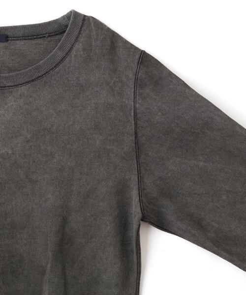 YLEVE(イレーヴ)の「YLEVE / OPEN END COTTON PIGMENT DYE LONG SLEEVE T‐SHIRT(Tシャツ/カットソー・レディース・グレー/ホワイト/ネイビー・1)」の5枚目の写真