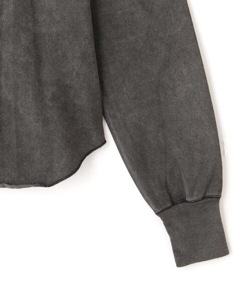 YLEVE(イレーヴ)の「YLEVE / OPEN END COTTON PIGMENT DYE LONG SLEEVE T‐SHIRT(Tシャツ/カットソー・レディース・グレー/ホワイト/ネイビー・1)」の6枚目の写真