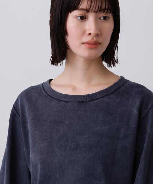 YLEVE(イレーヴ)の「YLEVE / OPEN END COTTON PIGMENT DYE LONG SLEEVE T‐SHIRT(Tシャツ/カットソー・レディース・グレー/ホワイト/ネイビー・1)」の12枚目の写真