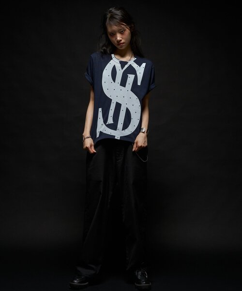 Sourcream(サワークリーム)の「【Sourcream】SOUR $LOGO TEE(Tシャツ/カットソー・レディース・ネイビー/ブラック/ホワイト/レッド・SMALL/LARGE/MEDIUM)」の9枚目の写真
