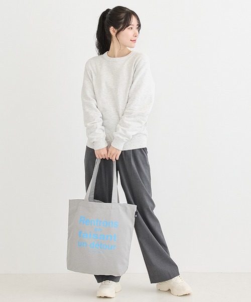 ROOTOTE（ルートート）の「ROOTOTE ルートート SC.トール.リサイクルコットン-C（トートバッグ・レディース・オレンジ/ピンク/ミント/ブラック/グレー・FREE）」の9枚目の写真