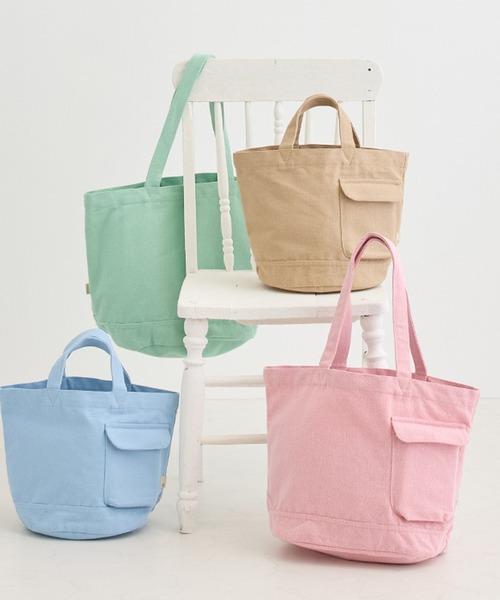 ROOTOTE（ルートート）の「ROOTOTE ルートート SC.トール.リサイクルコットン-C（トートバッグ・レディース・オレンジ/ピンク/ミント/ブラック/グレー・FREE）」の12枚目の写真