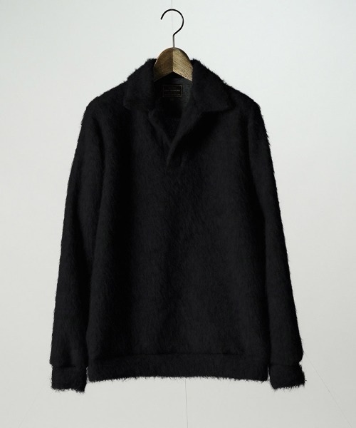 EGO TRIPPING（エゴトリッピング）の「ms6591-ALPACA POLO アルパカポロシャツ(666754)（ポロシャツ・メンズ・杢グレー/ブラック/チャコールグレー・46/48）」の10枚目の写真