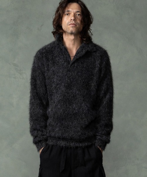 EGO TRIPPING（エゴトリッピング）の「ms6591-ALPACA POLO アルパカポロシャツ(666754)（ポロシャツ・メンズ・杢グレー/ブラック/チャコールグレー・46/48）」の19枚目の写真