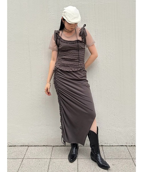 ELCHELE（エルチェレ）の「FRILL CUT SKIRT（スカート・レディース・ブルー/スミクロ・38/36）」の14枚目の写真