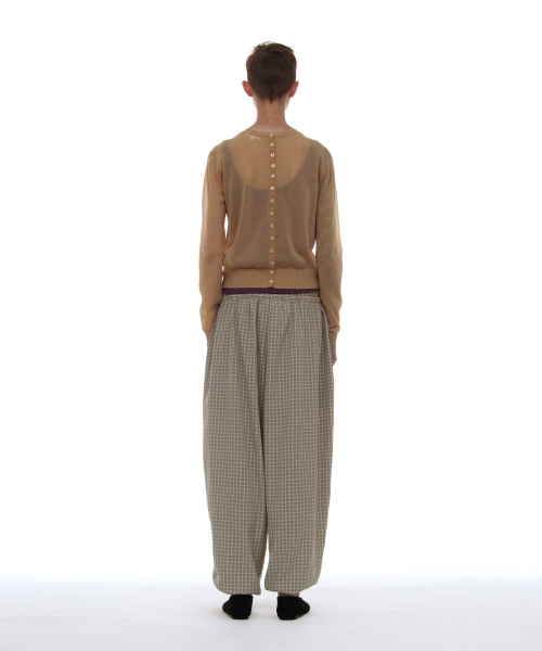 PARTIMENTO WOMEN(パルティメントウィメン)の「PWCチェックダブルウエストハレムパンツ_ベージュ(その他パンツ・レディース・その他・SMALL/MEDIUM/LARGE)」の4枚目の写真