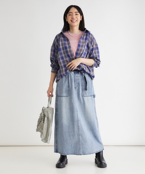 HONEYSUCKLE ROSE(ハニーサックルローズ)の「アソート柄ビッグチェックシャツ(シャツ/ブラウス・レディース・ライトパープル/ネイビー/ブラウン系その他/ブラック系・04/03/05)」の22枚目の写真
