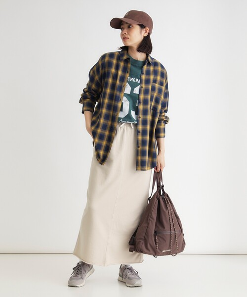 HONEYSUCKLE ROSE（ハニーサックルローズ）の「《★今秋マストバイ★/店舗人気アイテム/体型カバー》アソート柄ビッグチェックシャツ（シャツ/ブラウス・レディース・ライトパープル/ネイビー/ブラウン系その他/ブラック系・04/03/05）」の20枚目の写真