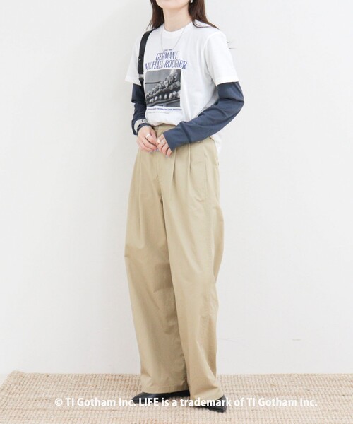 GOOD ROCK SPEED(グッドロックスピード)の「【haru × GOOD ROCK SPEED】PhotoロゴコンパクトTシャツ(Tシャツ/カットソー・レディース・オフホワイト/ネイビー・38/36)」の7枚目の写真