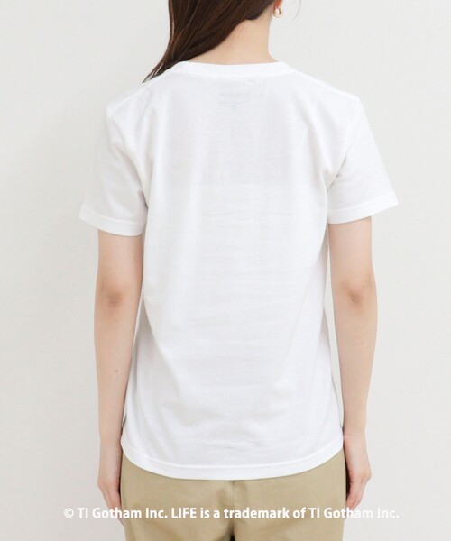 GOOD ROCK SPEED(グッドロックスピード)の「【haru × GOOD ROCK SPEED】PhotoロゴコンパクトTシャツ(Tシャツ/カットソー・レディース・オフホワイト/ネイビー・38/36)」の15枚目の写真