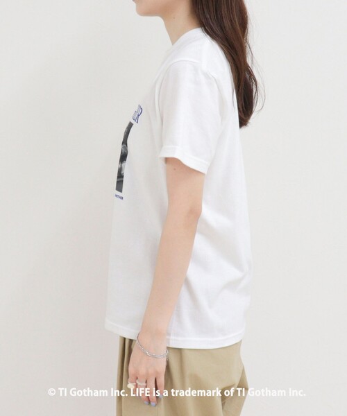 GOOD ROCK SPEED(グッドロックスピード)の「【haru × GOOD ROCK SPEED】PhotoロゴコンパクトTシャツ(Tシャツ/カットソー・レディース・オフホワイト/ネイビー・38/36)」の17枚目の写真