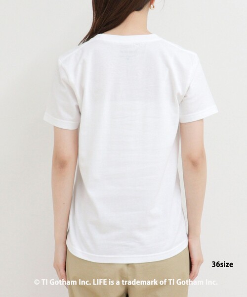 GOOD ROCK SPEED(グッドロックスピード)の「【haru × GOOD ROCK SPEED】PhotoロゴコンパクトTシャツ(Tシャツ/カットソー・レディース・オフホワイト/ネイビー・38/36)」の22枚目の写真