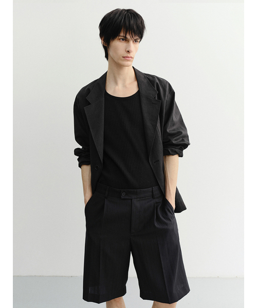 DUNST FOR MEN（ダンストフォーメン）の「RELAXED SLEEVELESS TOP_UDTS6B321_BLACK（Tシャツ/カットソー・メンズ・ブラック・LARGE/SMALL/MEDIUM）」の2枚目の写真