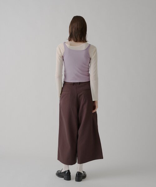 WHIMSIC（ウィムジック）の「【UNISEX】ソフトシアークルーネックＴ＆リブタンクトップ（Tシャツ/カットソー・レディース・ブラウン/ピンク/オフホワイト・FREE）」の4枚目の写真
