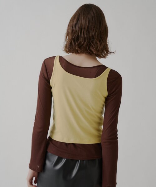 WHIMSIC（ウィムジック）の「【UNISEX】ソフトシアークルーネックＴ＆リブタンクトップ（Tシャツ/カットソー・レディース・ブラウン/ピンク/オフホワイト・FREE）」の22枚目の写真