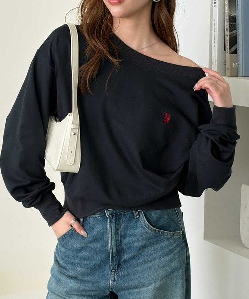 U.S. POLO ASSN.(ユーエスポロアッスン)の「GeeRA別注【U.S. POLO ASSN.】ボリューム袖オフショルダーボートネックスウェット(スウェット・レディース・ネイビー/杢グレー/ブラック・X-LARGE/LARGE/MEDIUM/SMALL)」の16枚目の写真