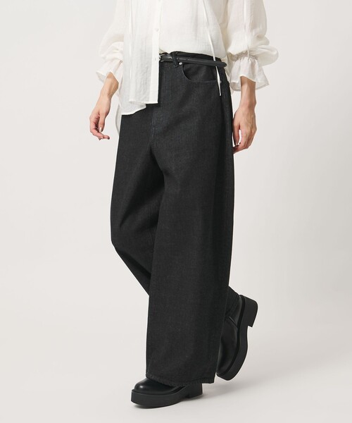 UNITED ARROWS(ユナイテッドアローズ)の「コットン カーブ デニムパンツ(デニムパンツ・レディース・ダークグレー/ブラック・38/34/36)」の7枚目の写真