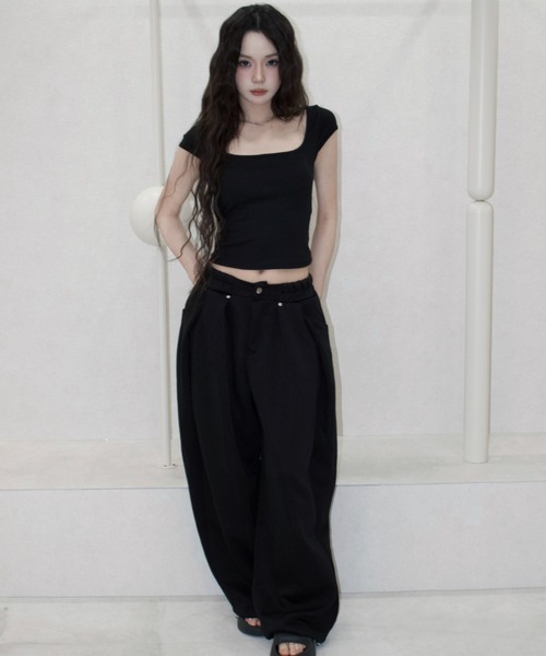 REINE NOIRE(レーヌノワール)の「lace back tops. / レース バック トップス(Tシャツ/カットソー・レディース・ブラック・FREE)」の5枚目の写真