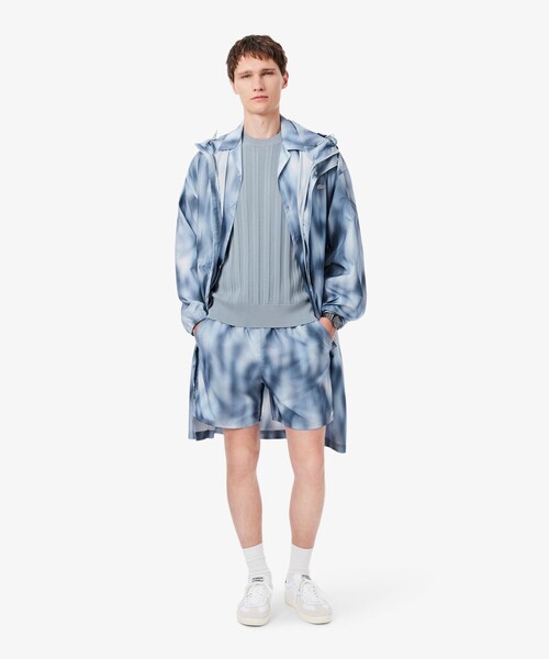 LACOSTE(ラコステ)の「レーヨンブレンド ストライプ リブニットショートスリーブセーター(ニット/セーター・メンズ・ダークネイビー/ライトグレー・3/4/2/5)」の10枚目の写真