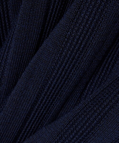 LACOSTE(ラコステ)の「レーヨンブレンド ストライプ リブニットショートスリーブセーター(ニット/セーター・メンズ・ダークネイビー/ライトグレー・3/4/2/5)」の12枚目の写真