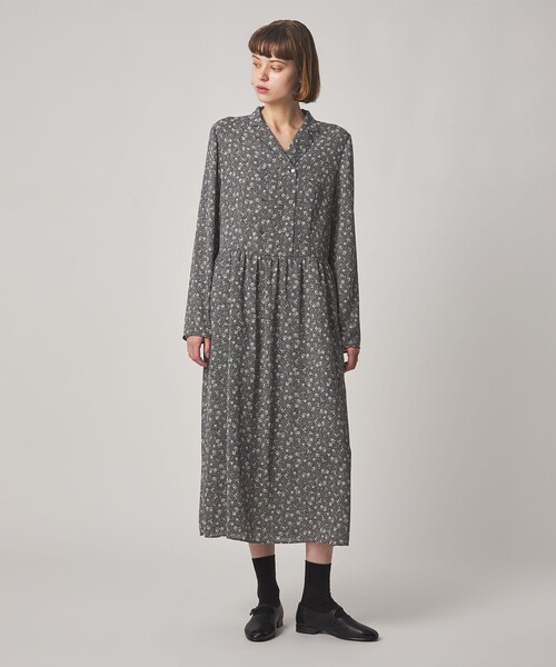 Steven Alan(スティーブンアラン)の「<Steven Alan>ドット フラワー ワンピース(ワンピース・レディース・ダークブラウン/ネイビー・S/M)」の1枚目の写真