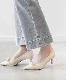 リボンベルトエナメルパンプス