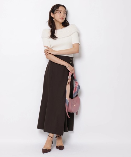 JUSGLITTY(ジャスグリッティー)の「ラップ風アシメマーメイドスカート(スカート・レディース・ダークブラウン/キャメル・2/1/0)」の4枚目の写真