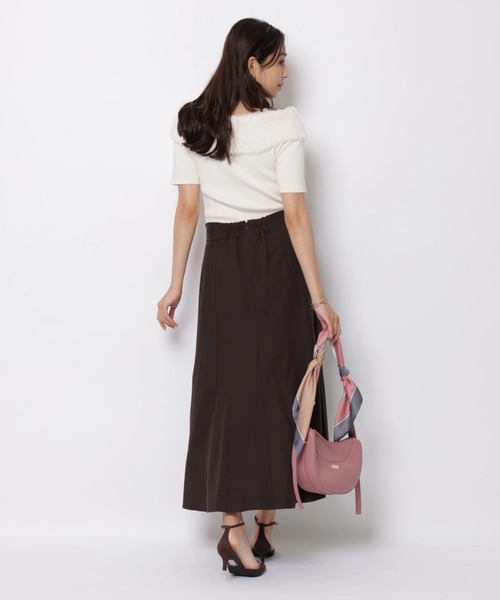 JUSGLITTY(ジャスグリッティー)の「ラップ風アシメマーメイドスカート(スカート・レディース・ダークブラウン/キャメル・2/1/0)」の5枚目の写真