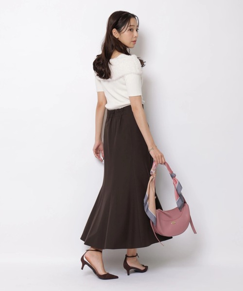 JUSGLITTY(ジャスグリッティー)の「ラップ風アシメマーメイドスカート(スカート・レディース・ダークブラウン/キャメル・2/1/0)」の12枚目の写真