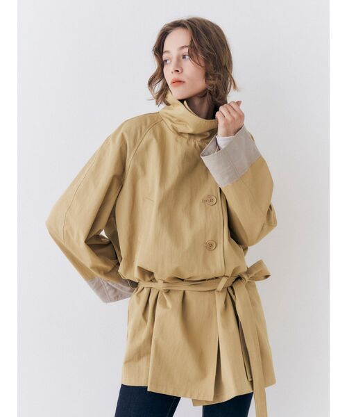 Ungrid(アングリッド)の「スタンドカラーミドル丈トレンチコート(トレンチコート・レディース・カーキ/ベージュ・FREE)」の13枚目の写真