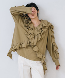 muller of yoshiokubo | muller of yoshiokubo ミュラーオブヨシオクボ / FRILLED BLOUSE フリルブラウス / MLF26211(シャツ/ブラウス)