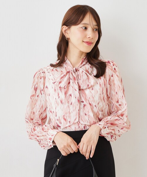 COUP DE CHANCE(クードシャンス)の「【手洗い可/日本製】レオパード ボウタイブラウス(シャツ/ブラウス・レディース・ベージュ系その他4/ライトグレー系/ピンク系5・34/36/38/40)」の21枚目の写真