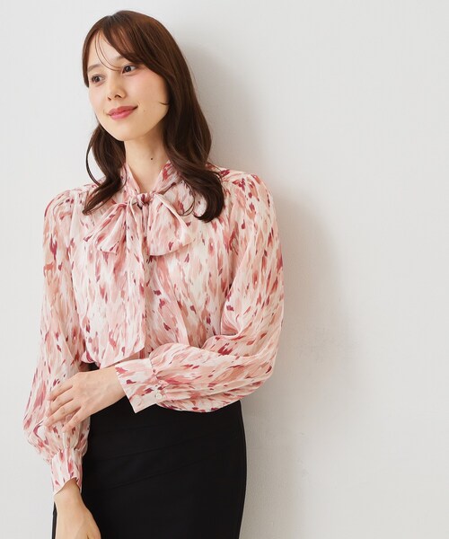 COUP DE CHANCE(クードシャンス)の「【手洗い可/日本製】レオパード ボウタイブラウス(シャツ/ブラウス・レディース・ベージュ系その他4/ライトグレー系/ピンク系5・34/36/38/40)」の22枚目の写真