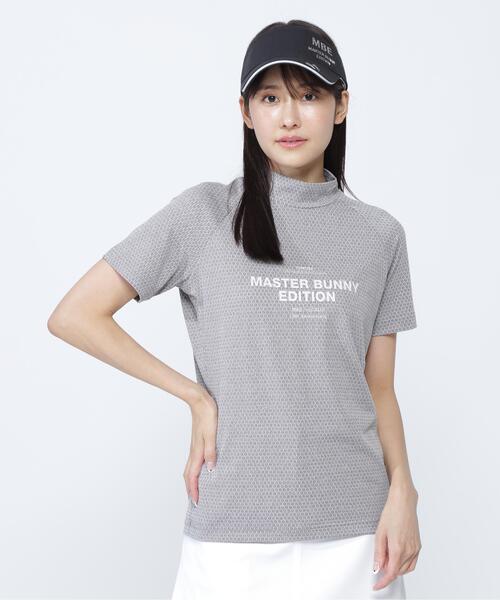 MASTER BUNNY EDITION(マスターバニーエディション)の「ダイヤベアジャガード半袖モックネックカットソー(Tシャツ/カットソー・レディース・グレー系その他2/グレー/オレンジ・MEDIUM/LARGE)」の2枚目の写真