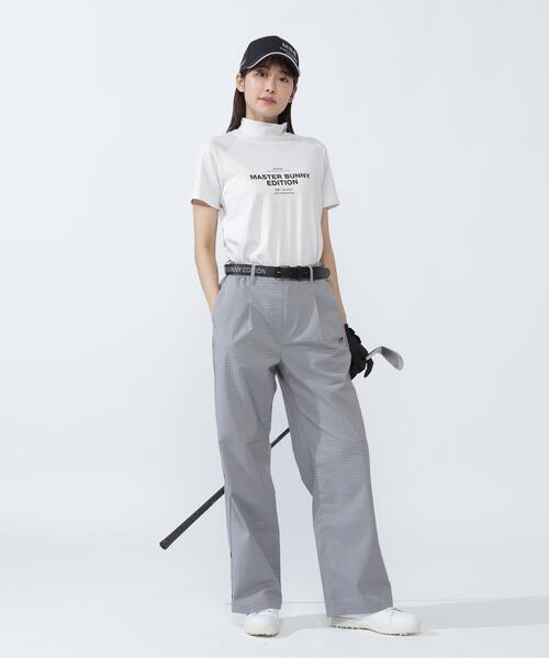 MASTER BUNNY EDITION(マスターバニーエディション)の「ダイヤベアジャガード半袖モックネックカットソー(Tシャツ/カットソー・レディース・グレー系その他2/グレー/オレンジ・MEDIUM/LARGE)」の4枚目の写真
