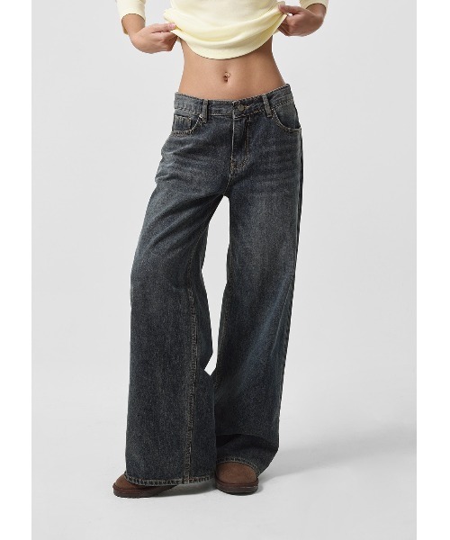 BLACKUP（ブラックアップ）の「[B-DENIM] DARK BLUE WIDE 059（デニムパンツ・レディース・ダークブルー・SMALL/LARGE/MEDIUM）」の7枚目の写真