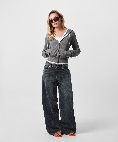 BLACKUP（ブラックアップ）の「[B-DENIM] DARK BLUE WIDE 059（デニムパンツ・レディース・ダークブルー・SMALL/LARGE/MEDIUM）」の17枚目の写真