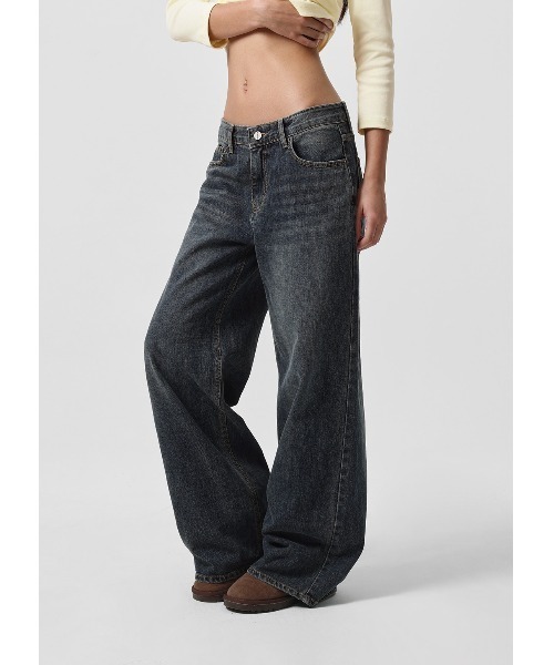 BLACKUP（ブラックアップ）の「[B-DENIM] DARK BLUE WIDE 059（デニムパンツ・レディース・ダークブルー・SMALL/LARGE/MEDIUM）」の8枚目の写真