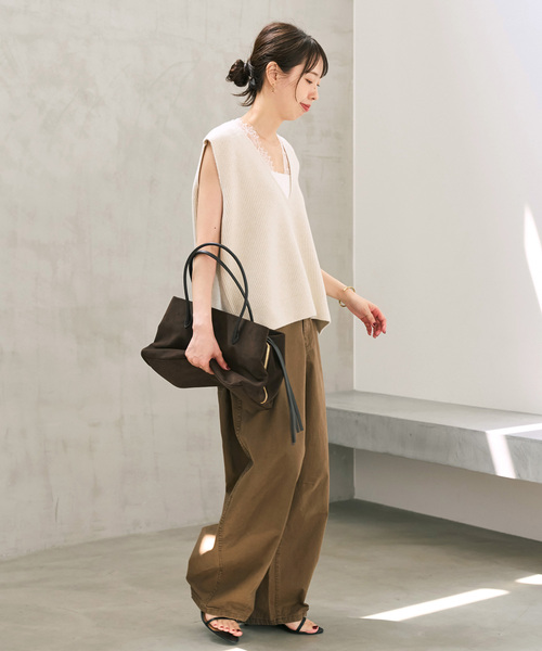 Spick & Span(スピックアンドスパン)の「《一部店舗+WEB限定》レースニットベスト(ベスト・レディース・チャコールグレー/ホワイト系その他・FREE)」の16枚目の写真