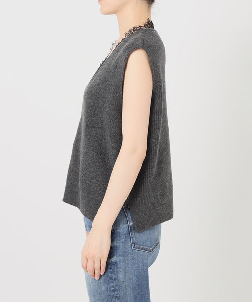 Spick & Span(スピックアンドスパン)の「《一部店舗+WEB限定》レースニットベスト(ベスト・レディース・チャコールグレー/ホワイト系その他・FREE)」の19枚目の写真