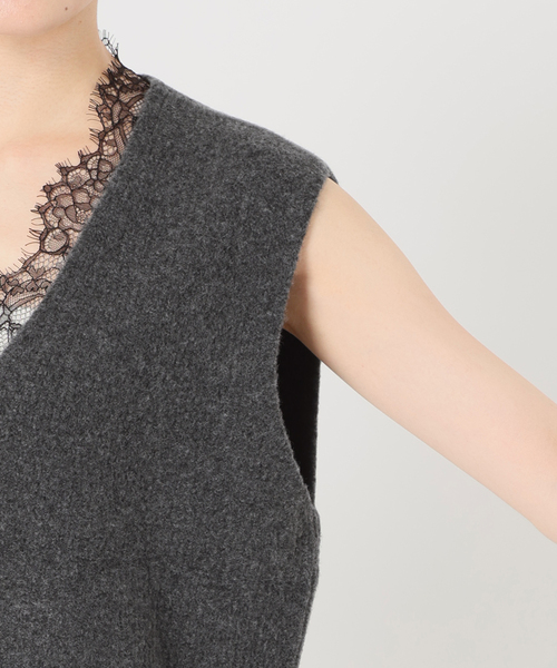 Spick & Span(スピックアンドスパン)の「《一部店舗+WEB限定》レースニットベスト(ベスト・レディース・チャコールグレー/ホワイト系その他・FREE)」の22枚目の写真