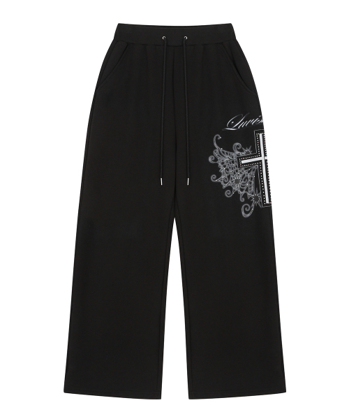 LUVISTRUE（ラヴイズトゥルー）の「RL CROSS COLORSTONE TRAINING PANTS(BLACK)（スウェットパンツ・レディース・その他・FREE）」の2枚目の写真