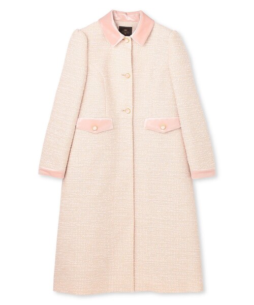 TOCCA(トッカ)の「NOBLE SHADOW TWEED ツイードコート(ダウンジャケット/コート・レディース・ブラック系5/ピンク系5・0/2/4)」の17枚目の写真