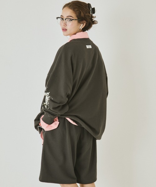 MIRROR STOKE（ミラーストーク）の「【ZOZO限定】MIRROR STOKE SWEATSHIRT/ミラーストークスウェットシャツ（スウェット・レディース・オフホワイト/チャコールグレー・MEDIUM）」の22枚目の写真