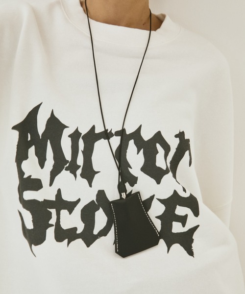 MIRROR STOKE（ミラーストーク）の「【ZOZO限定】MIRROR STOKE SWEATSHIRT/ミラーストークスウェットシャツ（スウェット・レディース・オフホワイト/チャコールグレー・MEDIUM）」の12枚目の写真