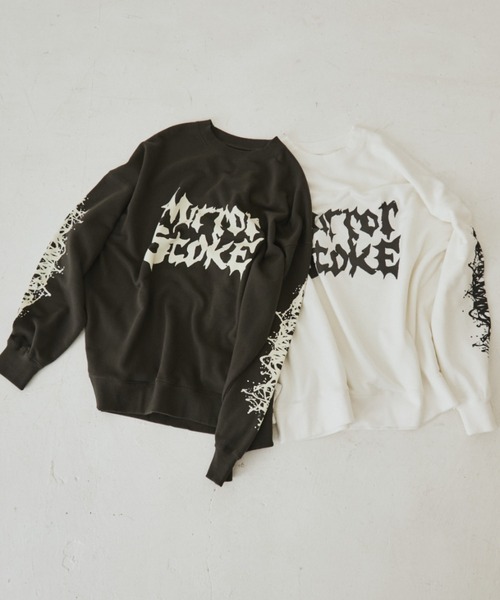 MIRROR STOKE（ミラーストーク）の「【ZOZO限定】MIRROR STOKE SWEATSHIRT/ミラーストークスウェットシャツ（スウェット・レディース・オフホワイト/チャコールグレー・MEDIUM）」の13枚目の写真